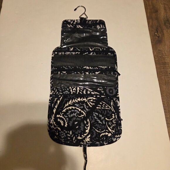 Vera Bradley Medium Hanging Travel Toiletry Organizer in Paisley Noir Pattern - Picture 3 of 4